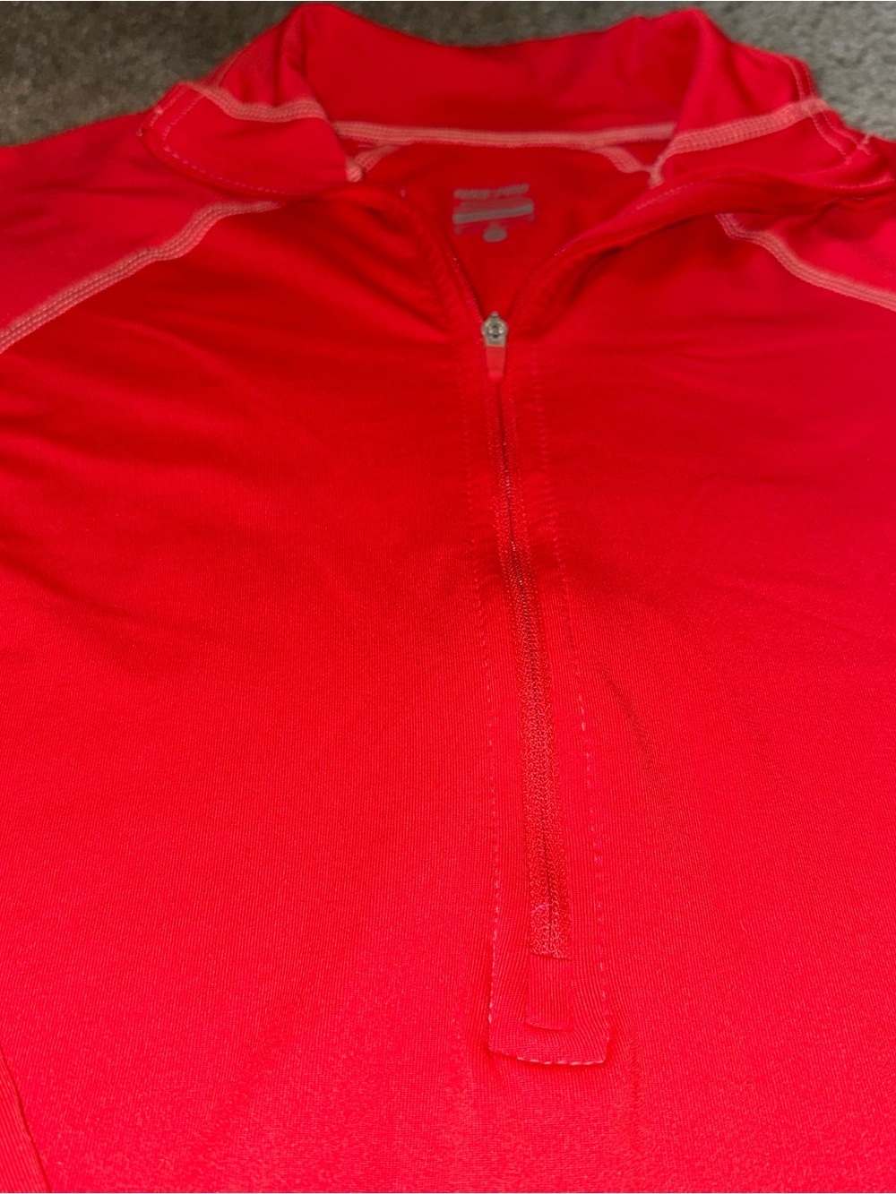 Nike Red/Orange Medium 1/4 Zip-Up Athletic Jacket - Picture 5 of 7